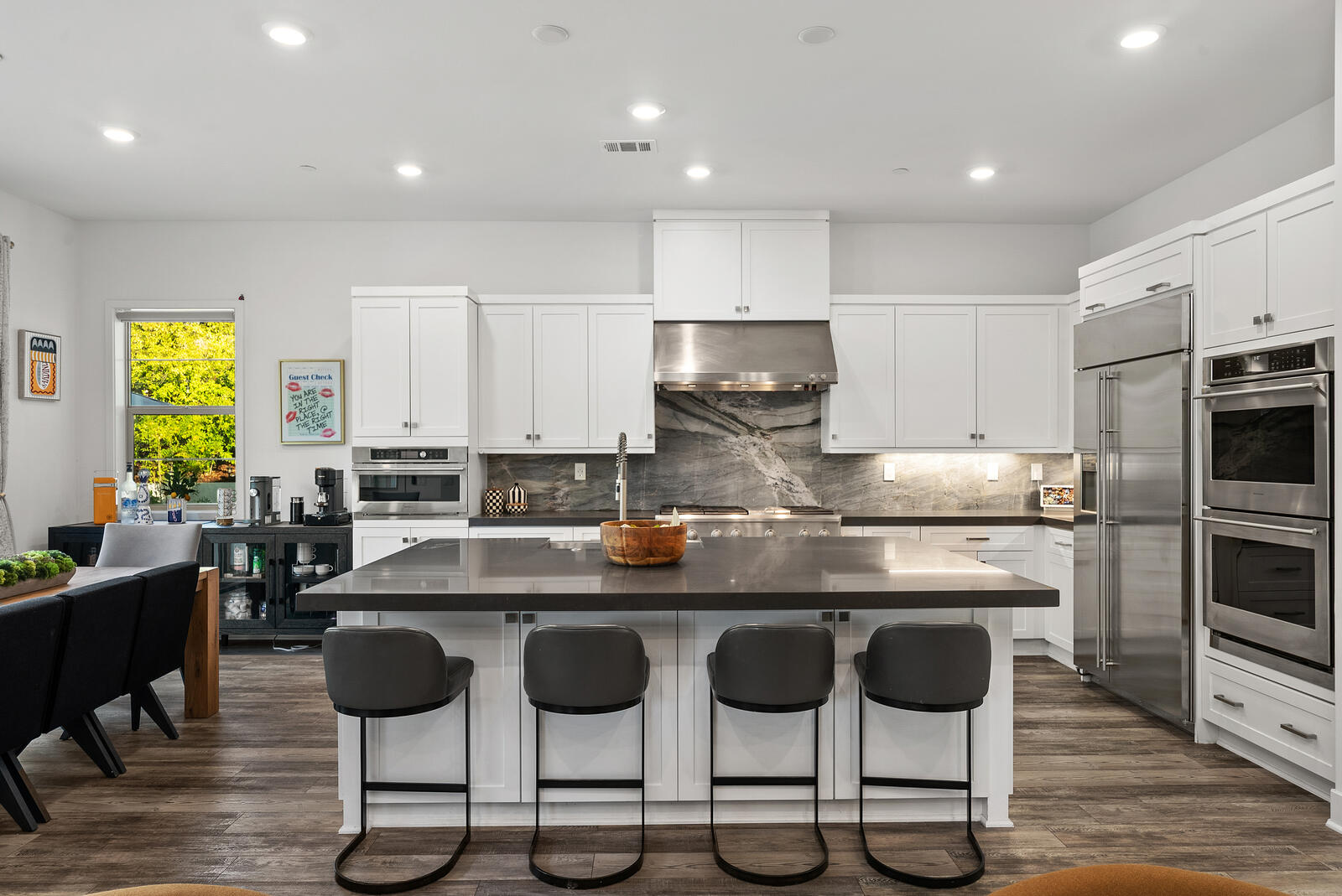 Kitchen with island seating
